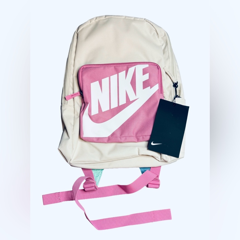 Nike Beige and Pink Backpack